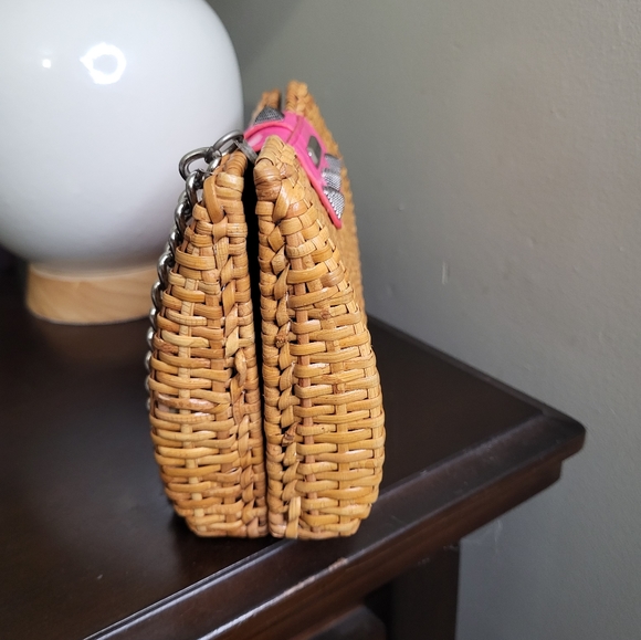 Rebecca Minkoff Woven Straw Studded Mini Shoulder Bag - Picture 2 of 6